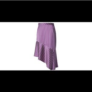 Stripe purple asymmetrical skirt banana republic
